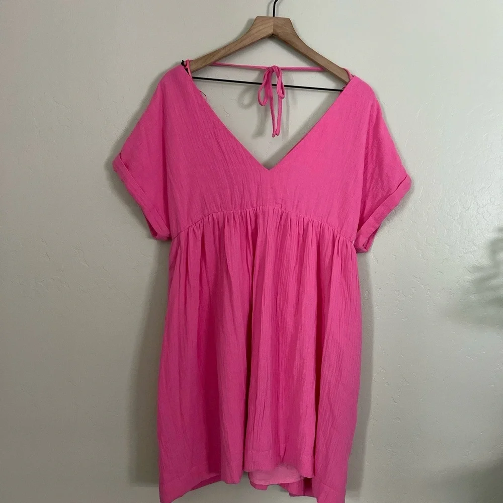 NWT Day+Moon Dress Babydoll Pink Oversized Medium - Picture 6 of 9